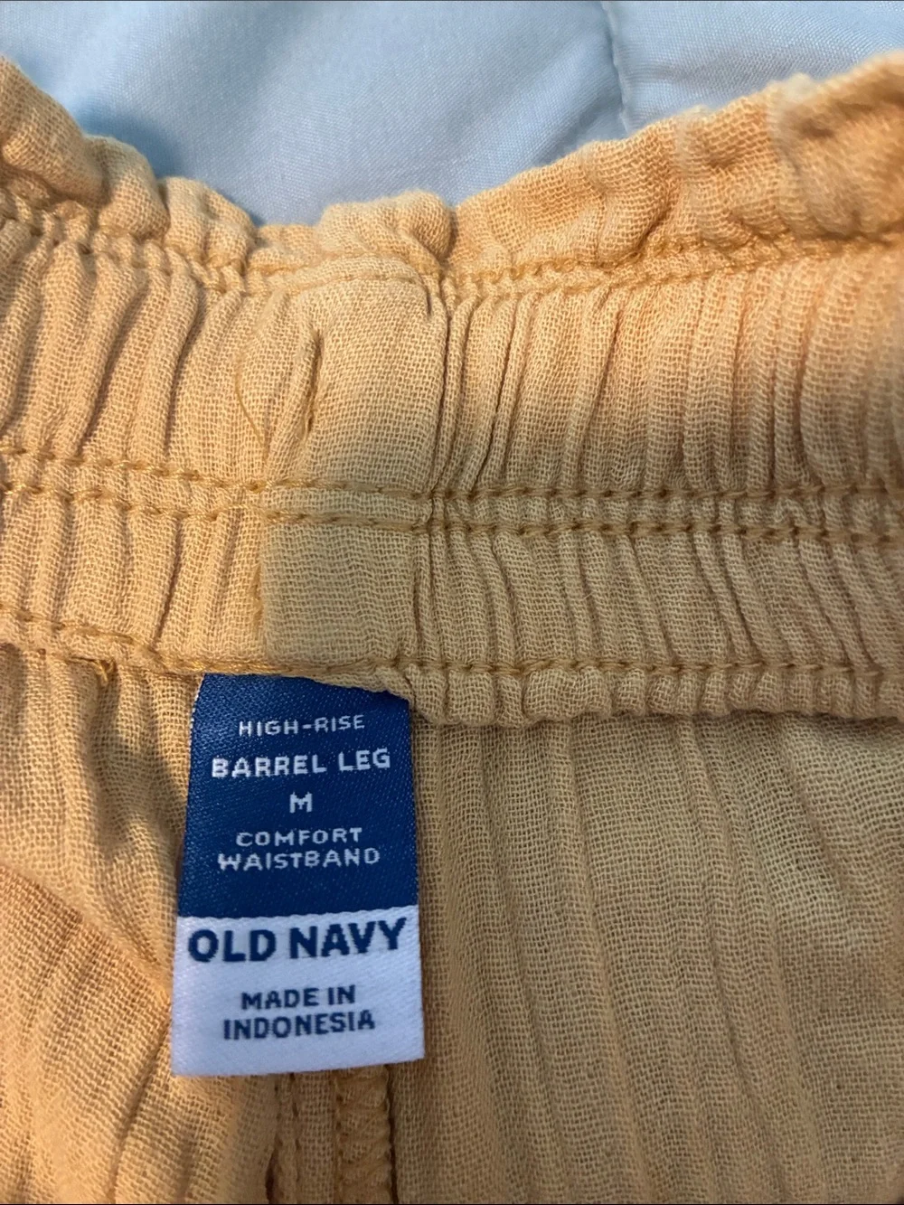 Old Navy Barrel Leg High-Rise Pants in Mustard